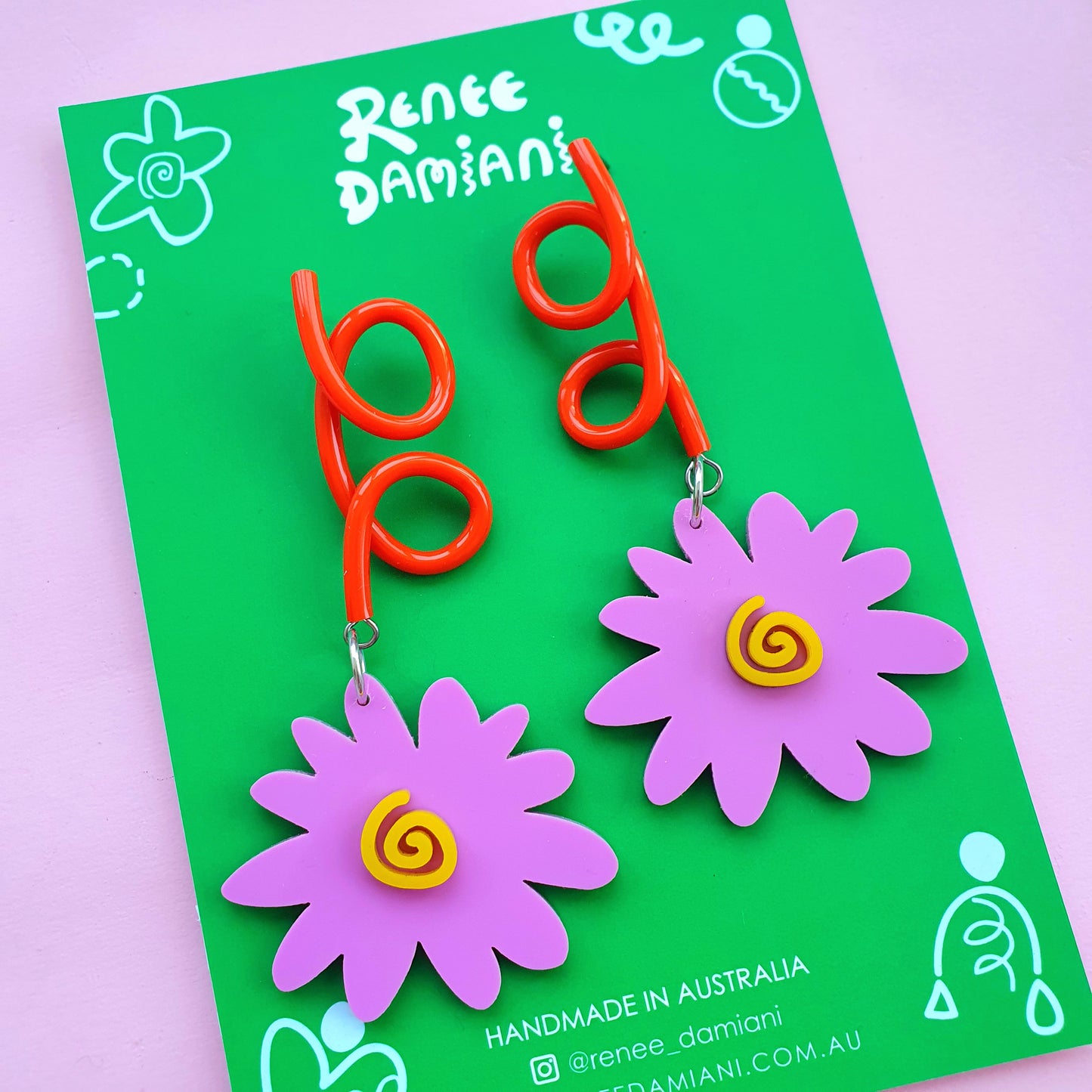Loopy Lou Lilac Studs
