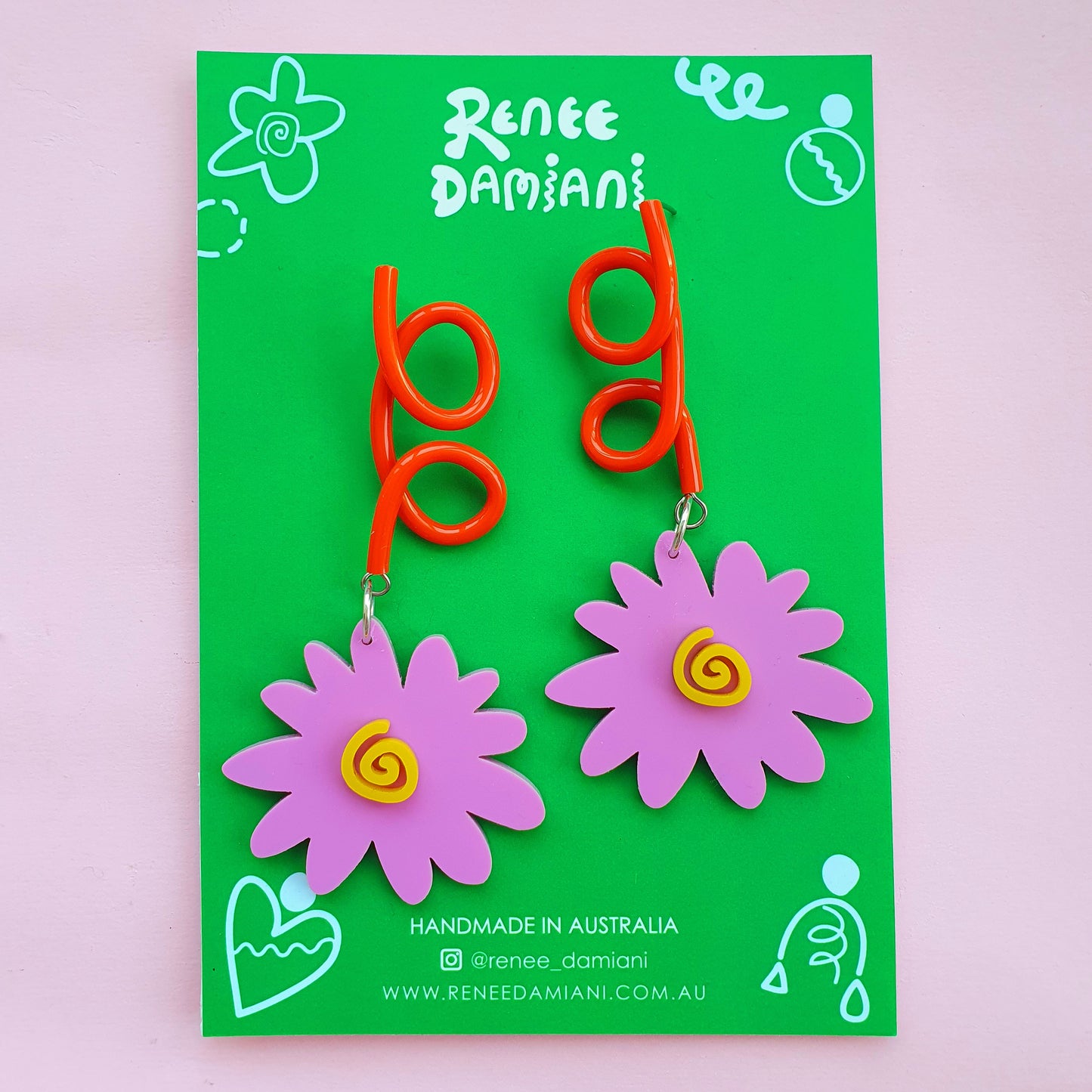 Loopy Lou Lilac Studs