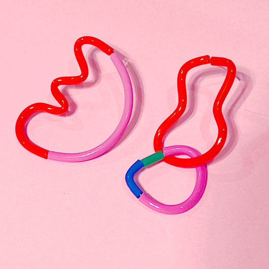 Party Bag studs - peach fizz